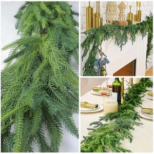 Two Norfolk pine garland 60”